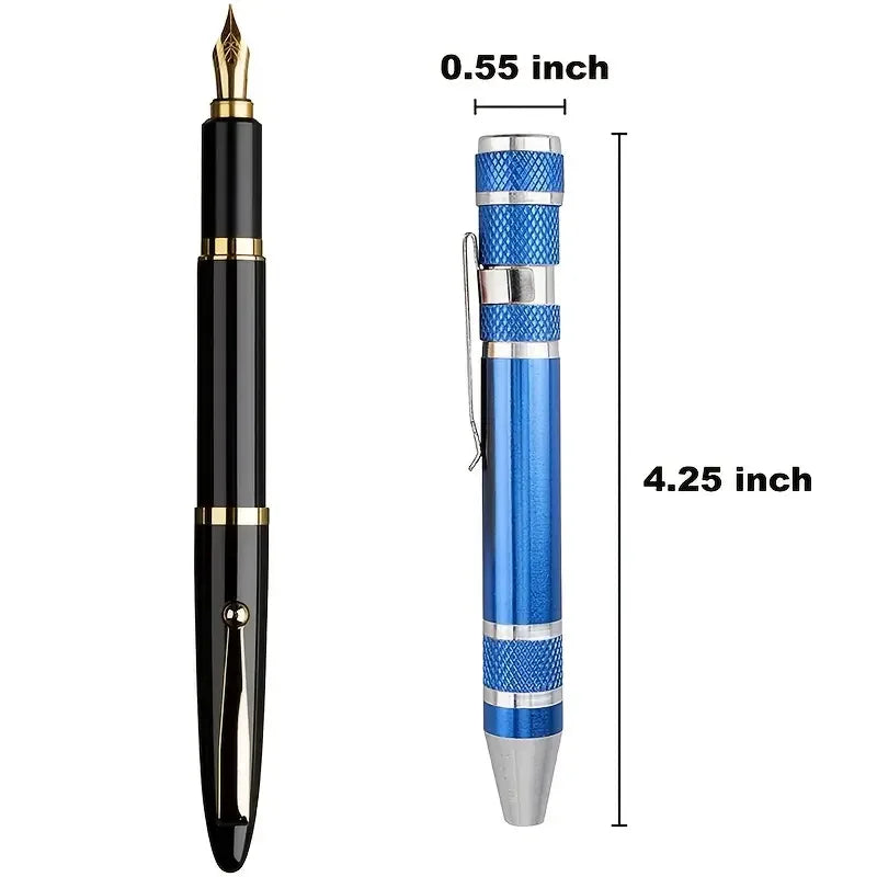 8-in-1 Aluminum Alloy Screwdriver Pen with Bits by HitMyNeed