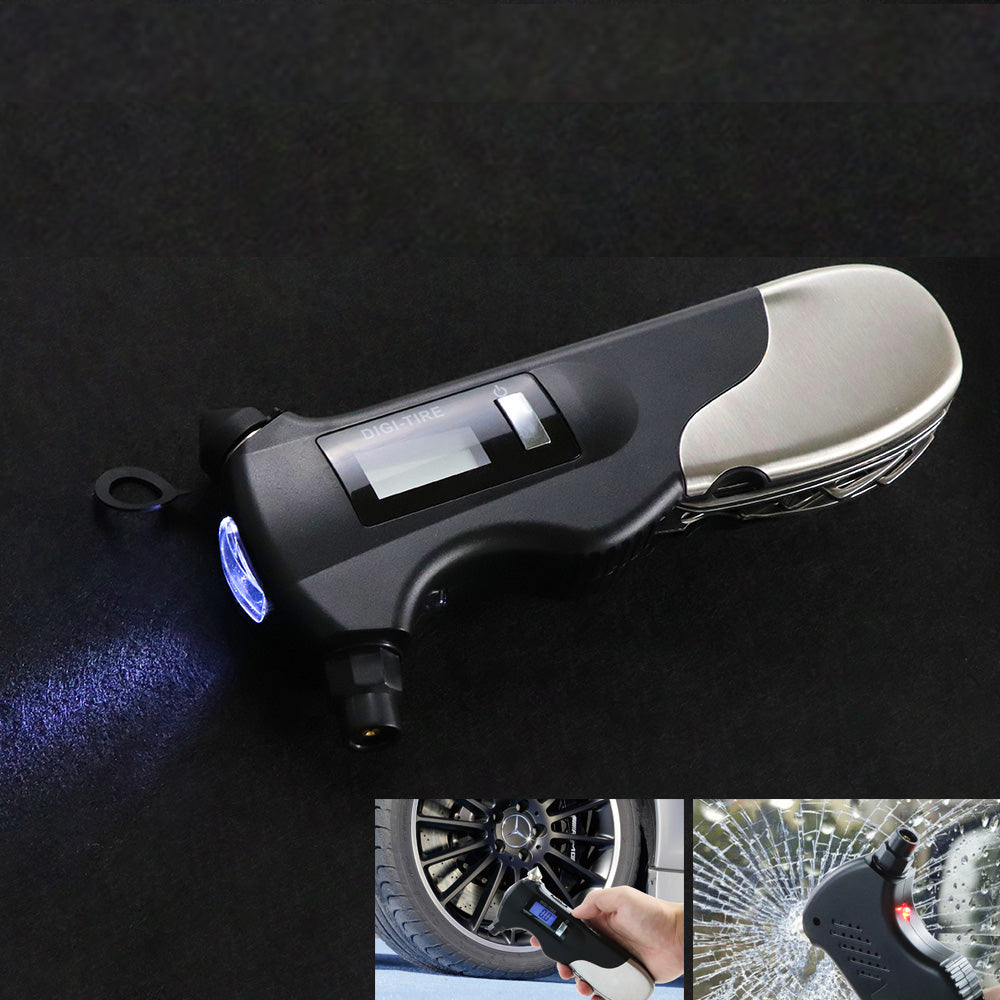 8-in-1 Digital Tire Pressure Gauge & Safety Tool by HitMyNeed