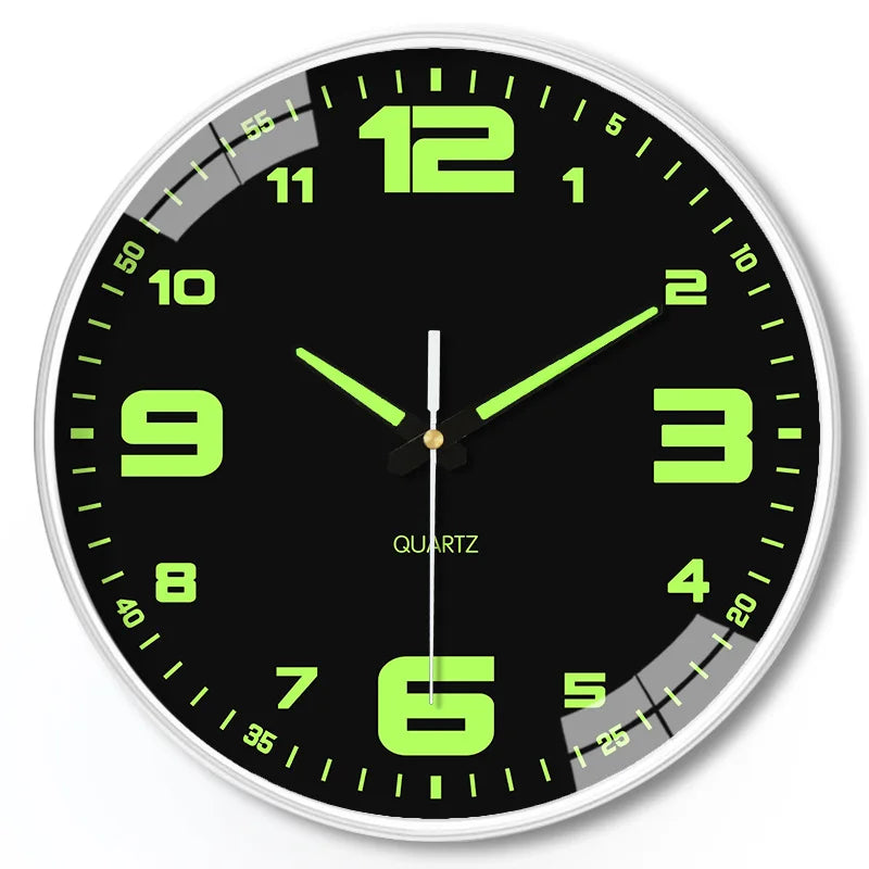 8 Inch Luminous Silent Wall Clock for Living Room style1 by HitMyNeed