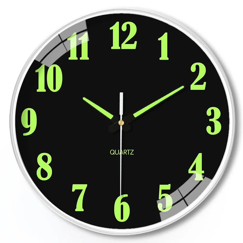 8 Inch Luminous Silent Wall Clock for Living Room style2 by HitMyNeed