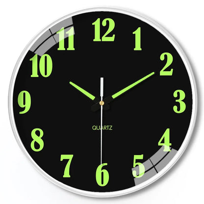 8 Inch Luminous Silent Wall Clock for Living Room style2 by HitMyNeed