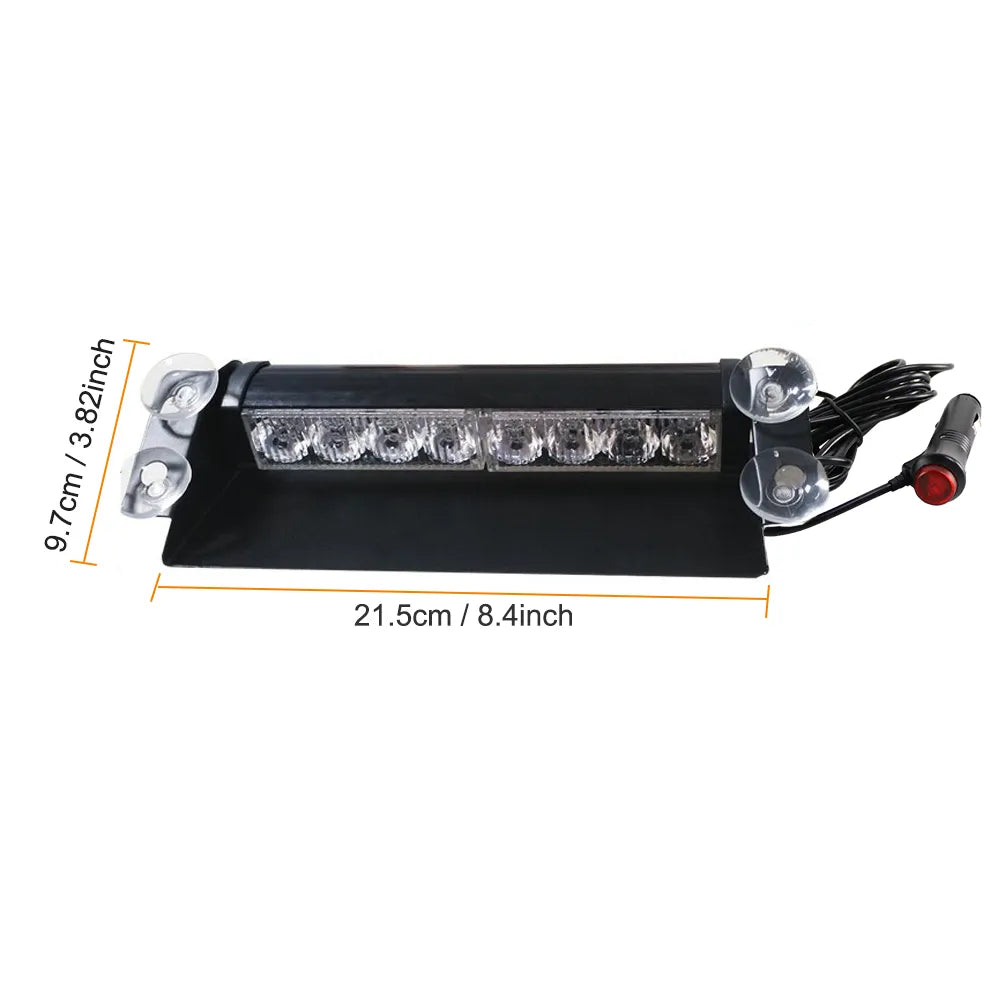 8 LED 12V Windshield Emergency Strobe Warning Light by HitMyNeed