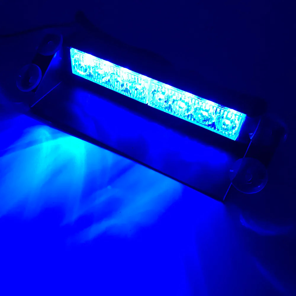 8 LED 12V Windshield Emergency Strobe Warning Light blue by HitMyNeed