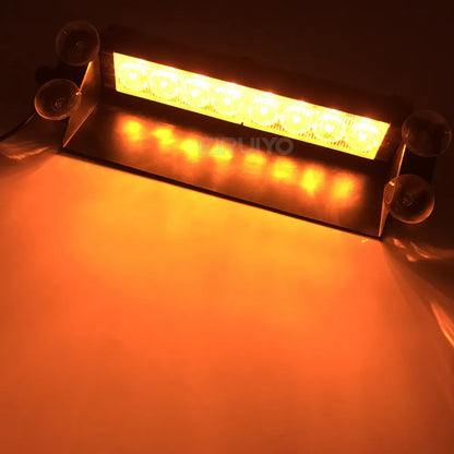 8 LED 12V Windshield Emergency Strobe Warning Light yellow by HitMyNeed