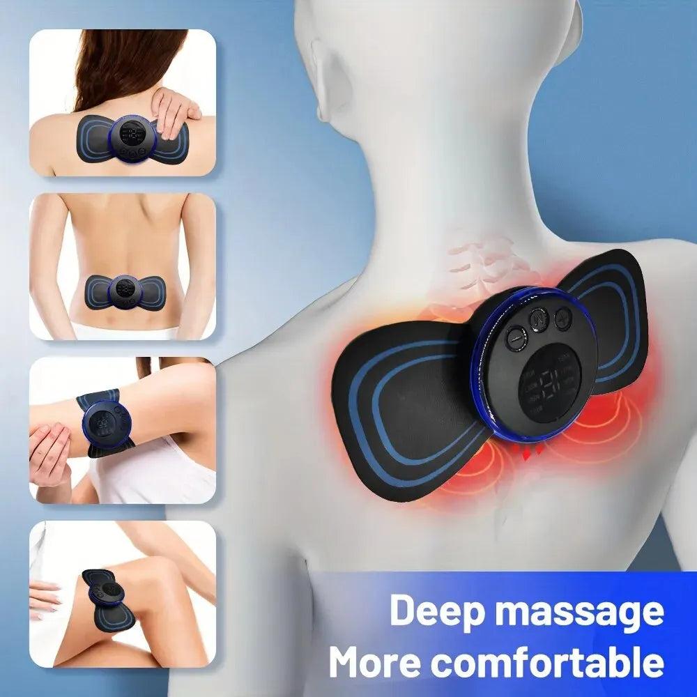 8-Mode Rechargeable EMS Neck Massager with Remote by HitMyNeed