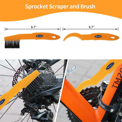 8-Piece Bike Chain & Drivetrain Cleaning Tool Set by HitMyNeed