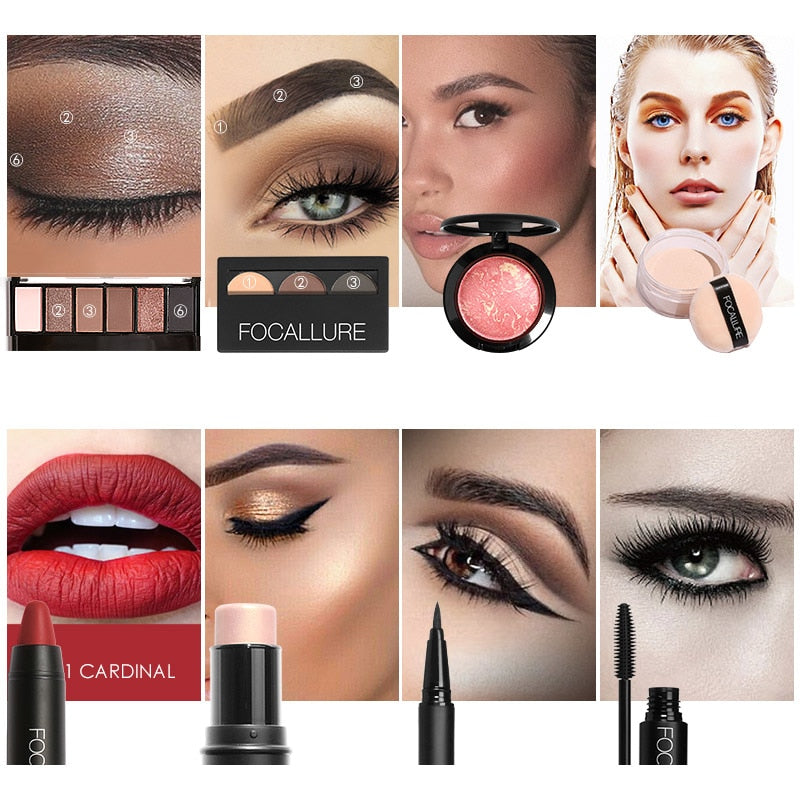 8-Piece Everyday Makeup Kit with Bag by HitMyNeed