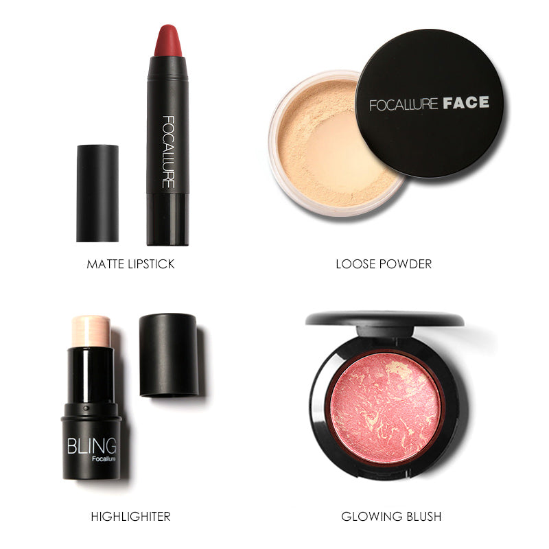 8-Piece Everyday Makeup Kit with Bag by HitMyNeed