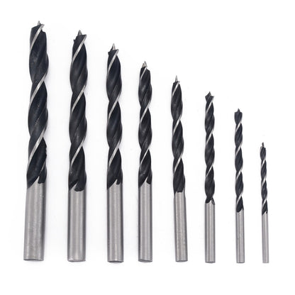 8‑Piece High Carbon Steel Wood Twist Drill Bit Set by HitMyNeed
