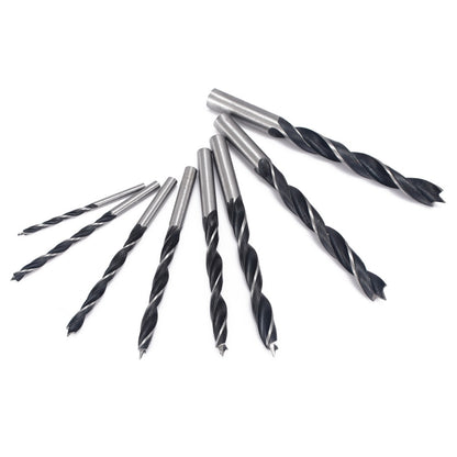 8‑Piece High Carbon Steel Wood Twist Drill Bit Set by HitMyNeed