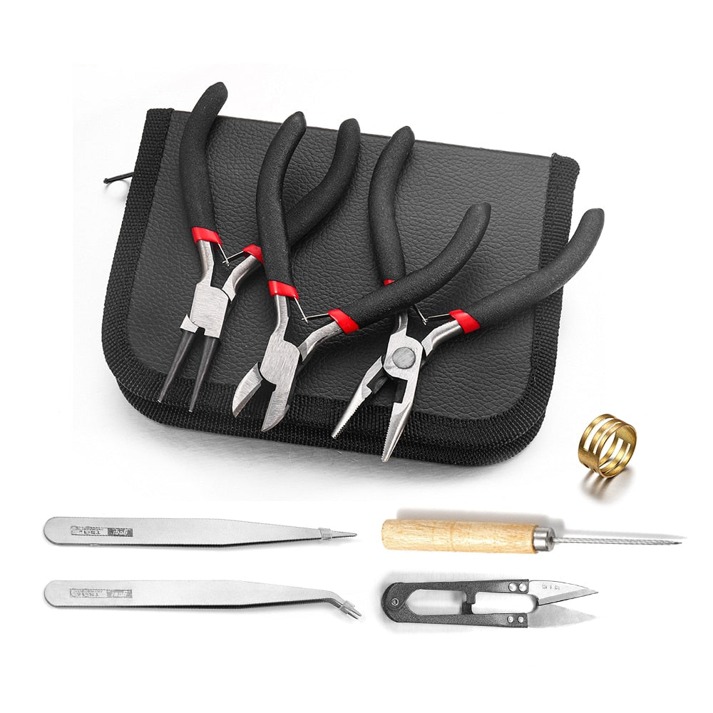 8-Piece Jewelry Making Tool Kit with Storage Bag by HitMyNeed