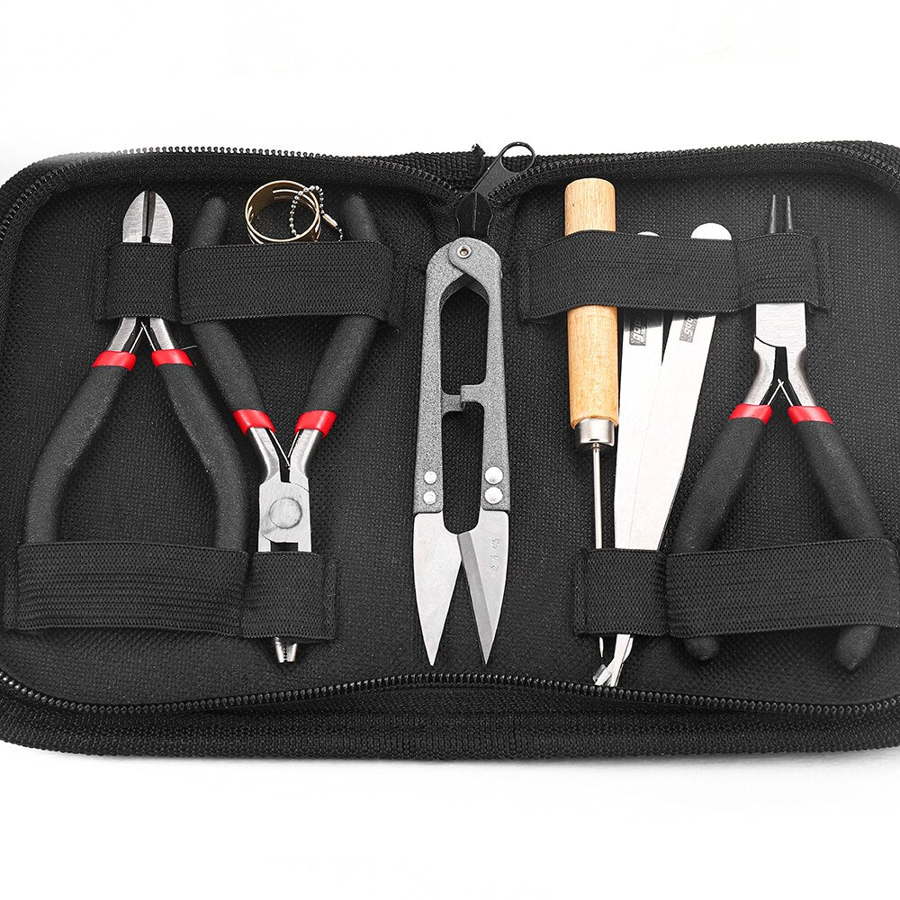 8-Piece Jewelry Making Tool Kit with Storage Bag by HitMyNeed
