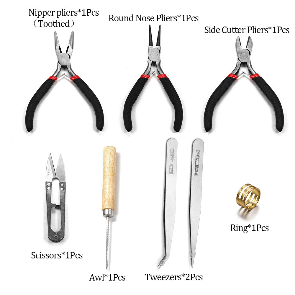 8-Piece Jewelry Making Tool Kit with Storage Bag by HitMyNeed