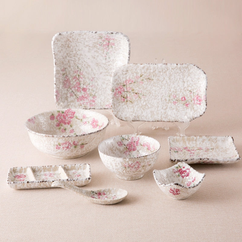 8-Piece Porcelain Japanese-Style Dinnerware Set by HitMyNeed