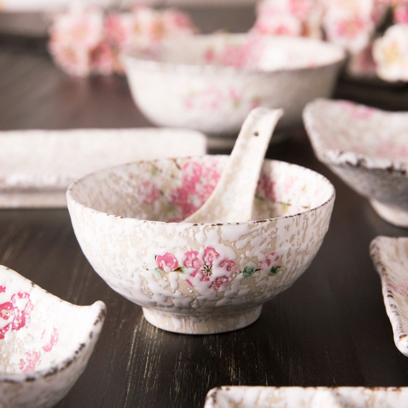 8-Piece Porcelain Japanese-Style Dinnerware Set by HitMyNeed