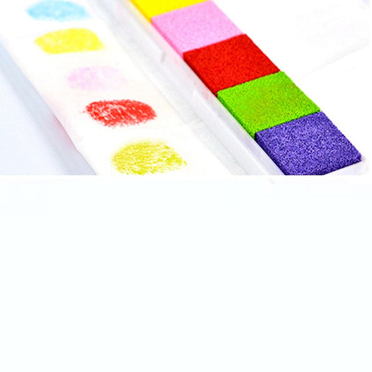 8-Piece Washable Finger Paint Stamp Pad Set for Kids by HitMyNeed
