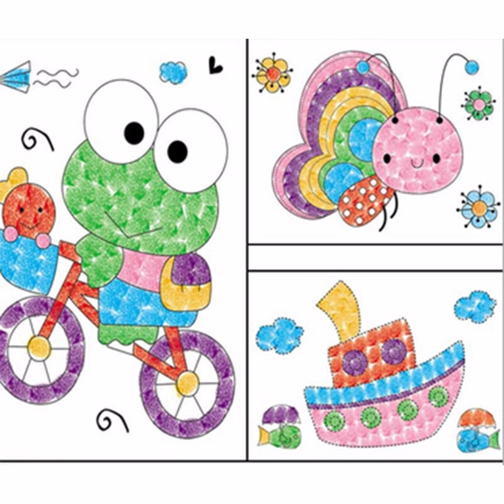 8-Piece Washable Finger Paint Stamp Pad Set for Kids by HitMyNeed