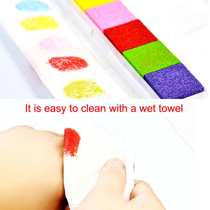 8-Piece Washable Finger Paint Stamp Pad Set for Kids by HitMyNeed