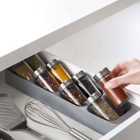 8 Slot Spice Drawer Organizer Rack for Jars by HitMyNeed