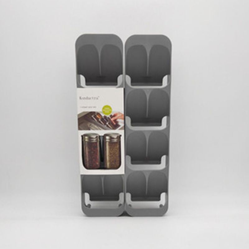 8 Slot Spice Drawer Organizer Rack for Jars by HitMyNeed