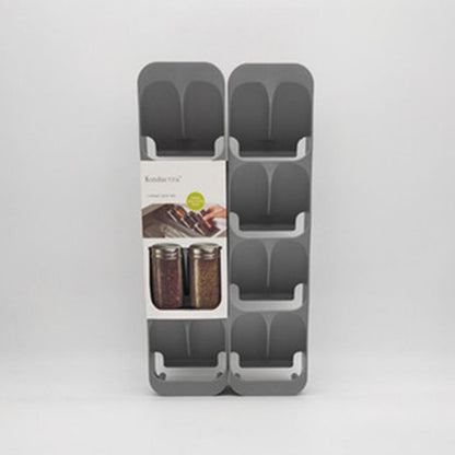 8 Slot Spice Drawer Organizer Rack for Jars by HitMyNeed