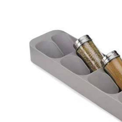 8 Slot Spice Drawer Organizer Rack for Jars by HitMyNeed