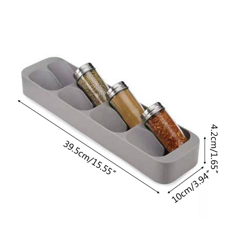 8 Slot Spice Drawer Organizer Rack for Jars by HitMyNeed