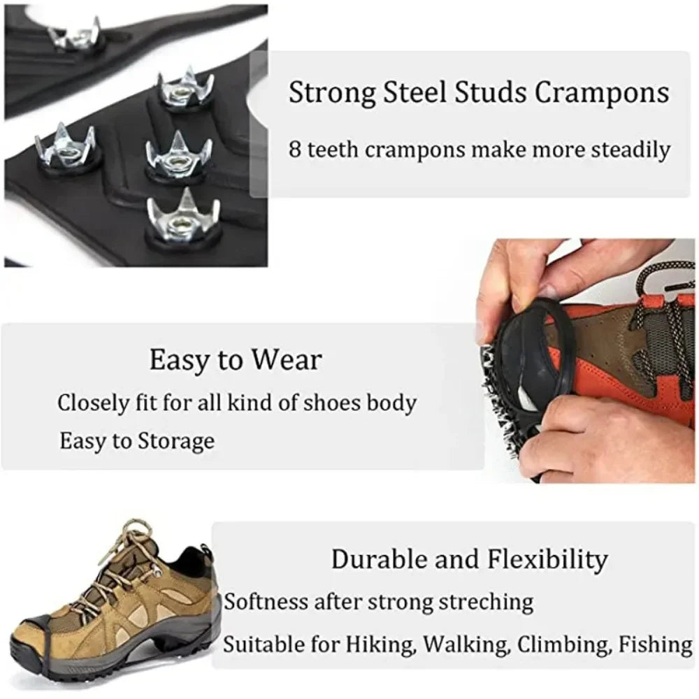 8 Teeth Ice Gripper Spikes for Shoes & Boots by HitMyNeed