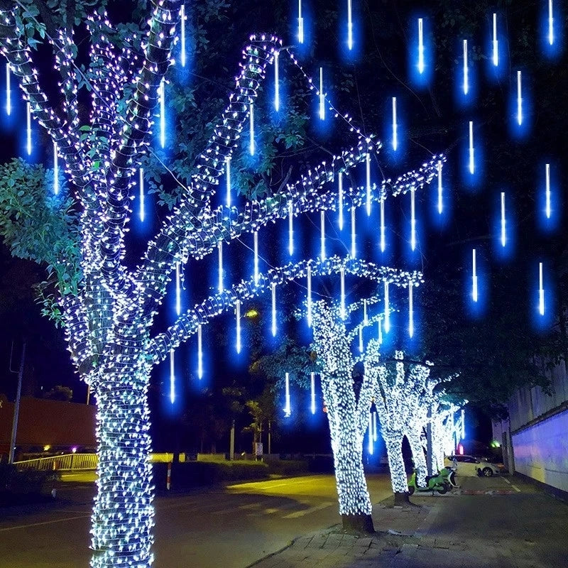 8-Tube LED Meteor Shower Rain Lights 30cm IP65 by HitMyNeed