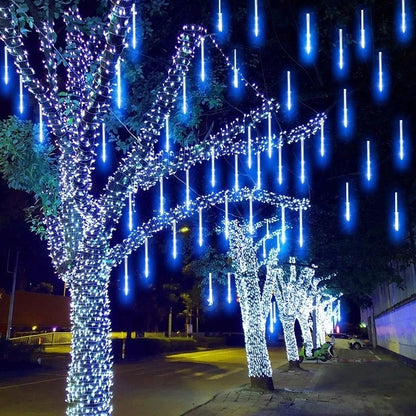 8-Tube LED Meteor Shower Rain Lights 30cm IP65 by HitMyNeed