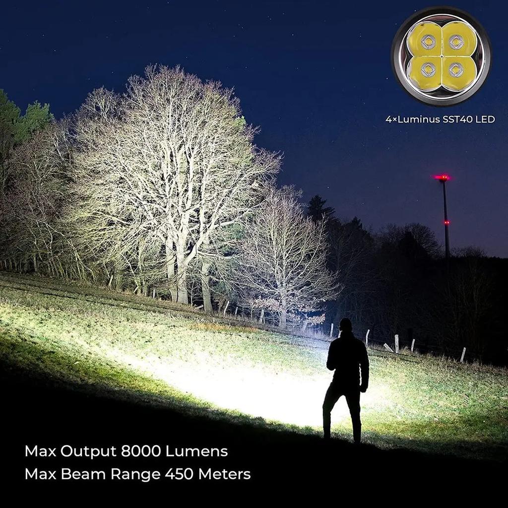 8000 Lumen USB-C Rechargeable LED Flashlight by HitMyNeed