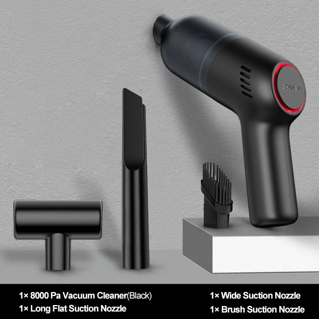8000Pa Cordless Handheld Car Vacuum Cleaner - Portable Mini Duster for Home & Auto 8kpa-black by HitMyNeed