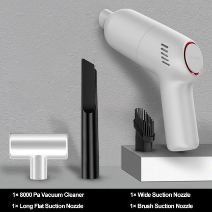 8000Pa Cordless Handheld Car Vacuum Cleaner - Portable Mini Duster for Home & Auto 8kpa-white by HitMyNeed