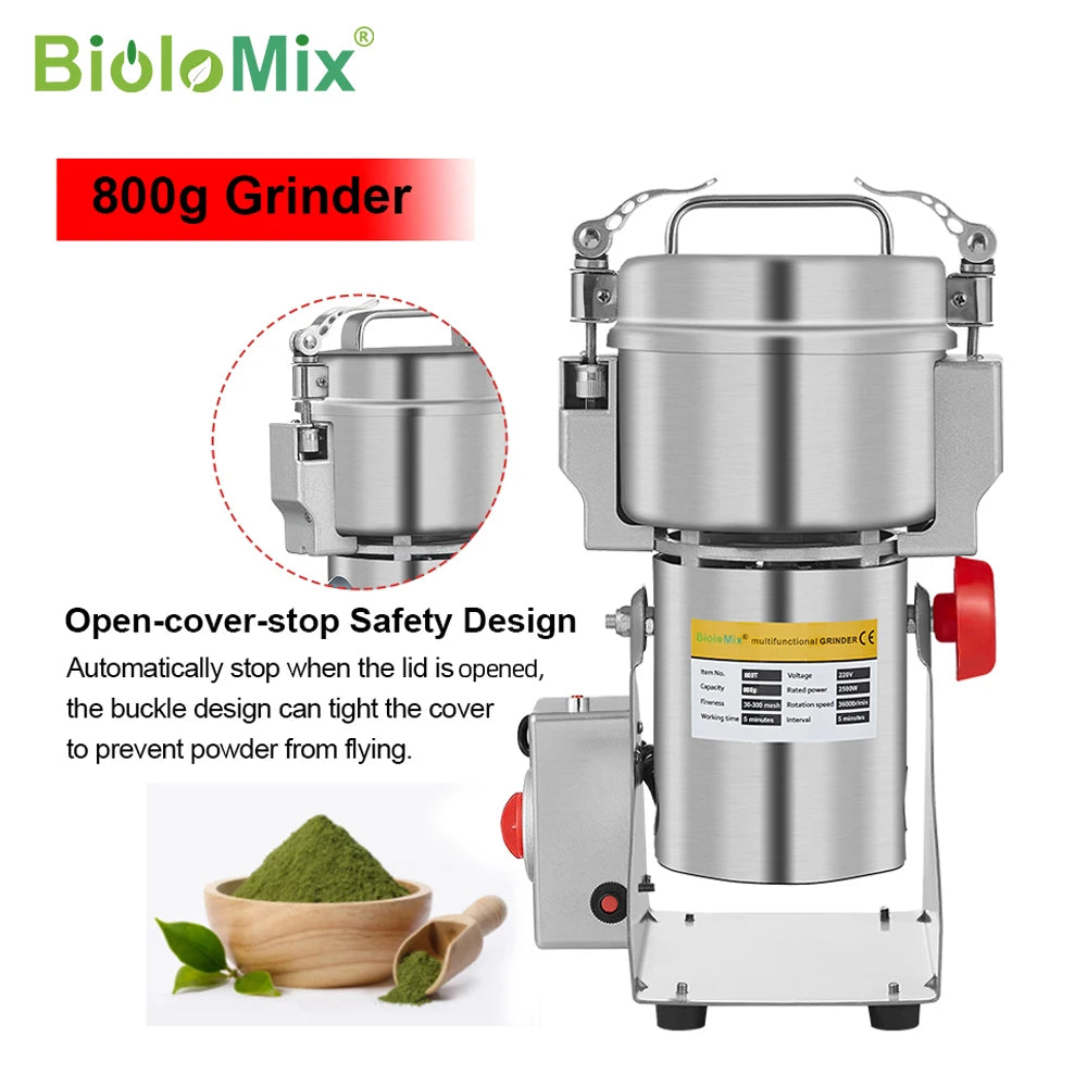 800g Dry Food Grinder Mill for Grains, Spices & Coffee by HitMyNeed