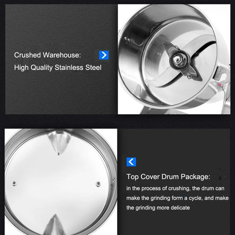800g Stainless Steel Herb & Grain Grinder 3000W by HitMyNeed