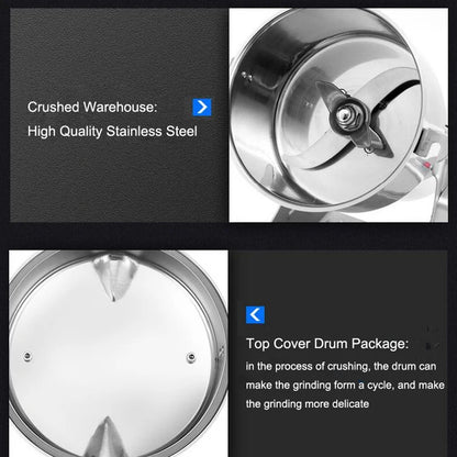 800g Stainless Steel Herb & Grain Grinder 3000W by HitMyNeed