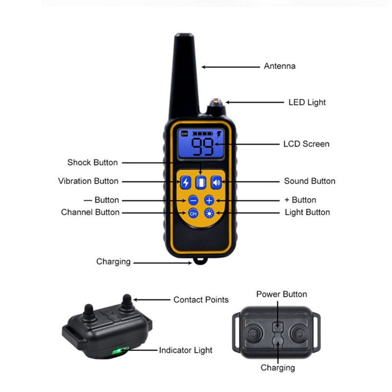 800m Waterproof Rechargeable Dog Training Collar by HitMyNeed