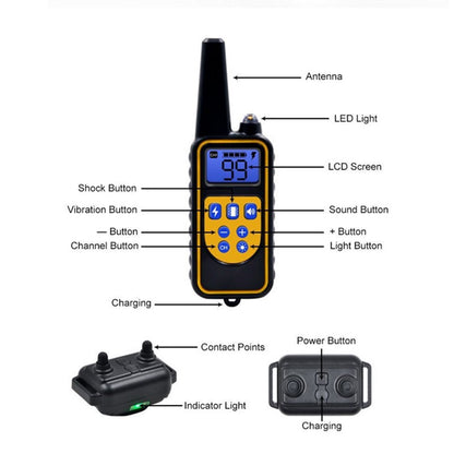 800m Waterproof Rechargeable Dog Training Collar by HitMyNeed