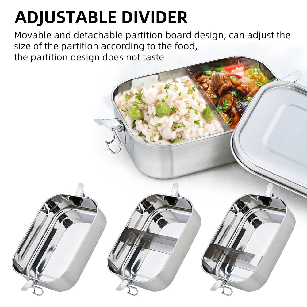 800ml Leakproof Stainless Steel Bento Lunch Box by HitMyNeed