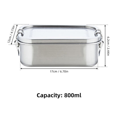 800ml Leakproof Stainless Steel Bento Lunch Box by HitMyNeed