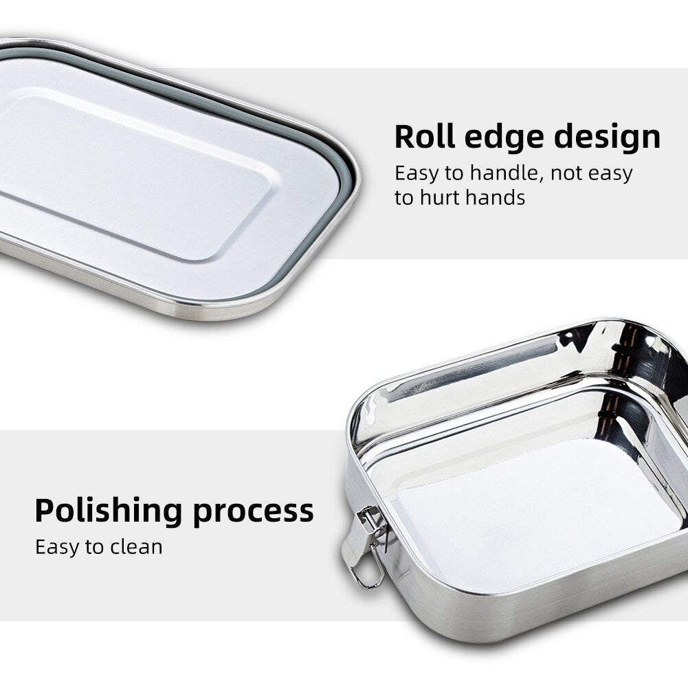 800ml Leakproof Stainless Steel Bento Lunch Box by HitMyNeed