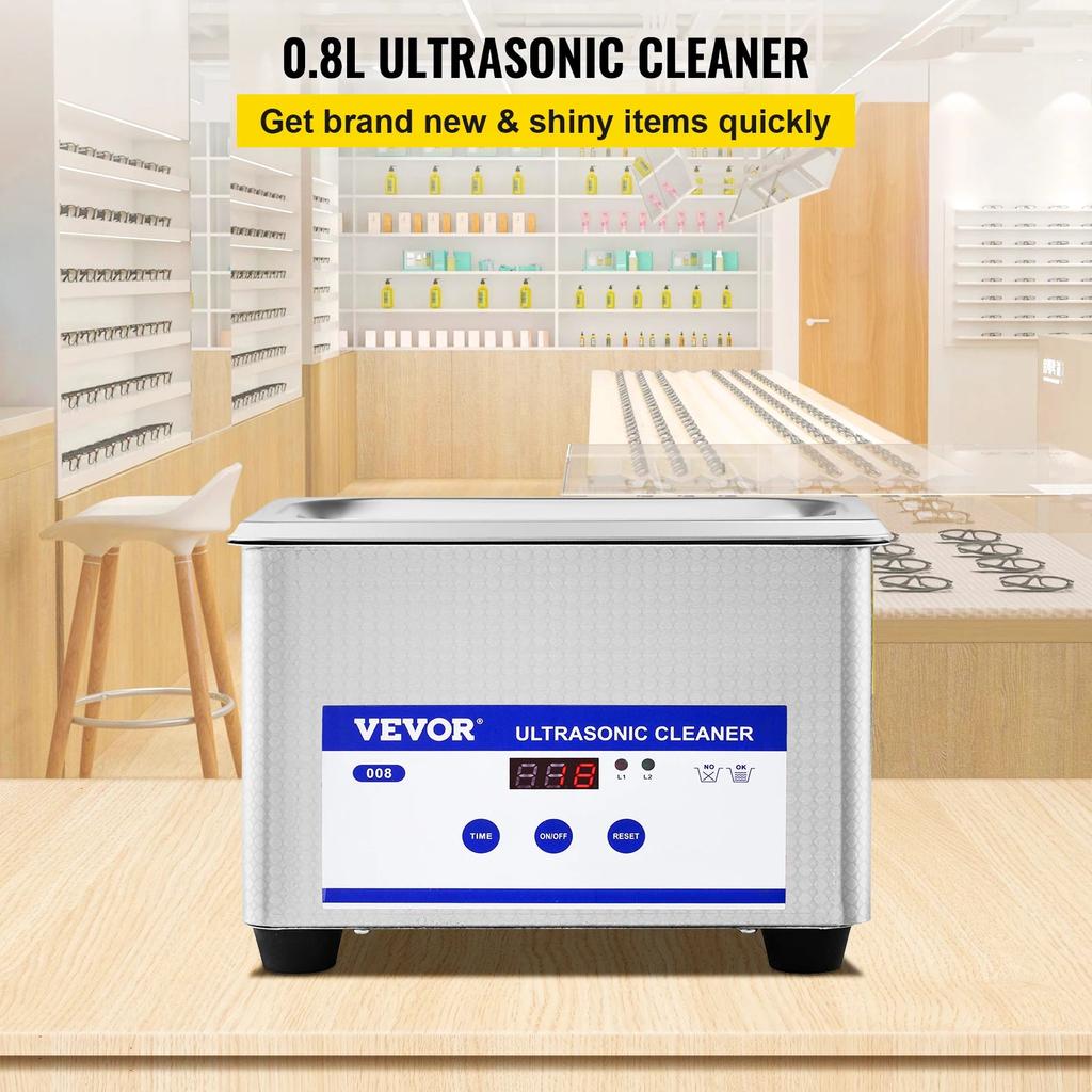 800ml Ultrasonic Cleaner 35W Portable Sonic Washer by HitMyNeed