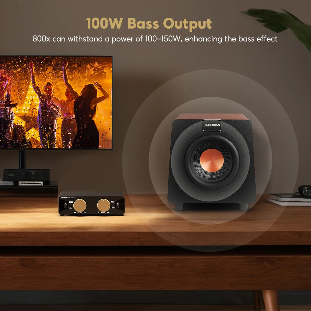 800X 150W 8" Active Subwoofer with RCA/AUX/LFE by HitMyNeed