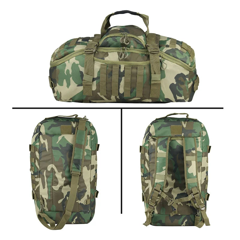 80L Tactical Mountaineering Backpack & 3-Way Duffle by HitMyNeed