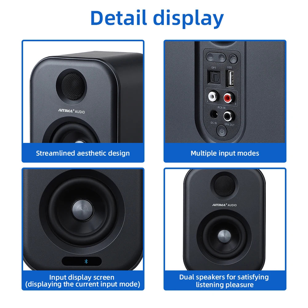 80W Bluetooth Bookshelf Speakers with USB DAC by HitMyNeed