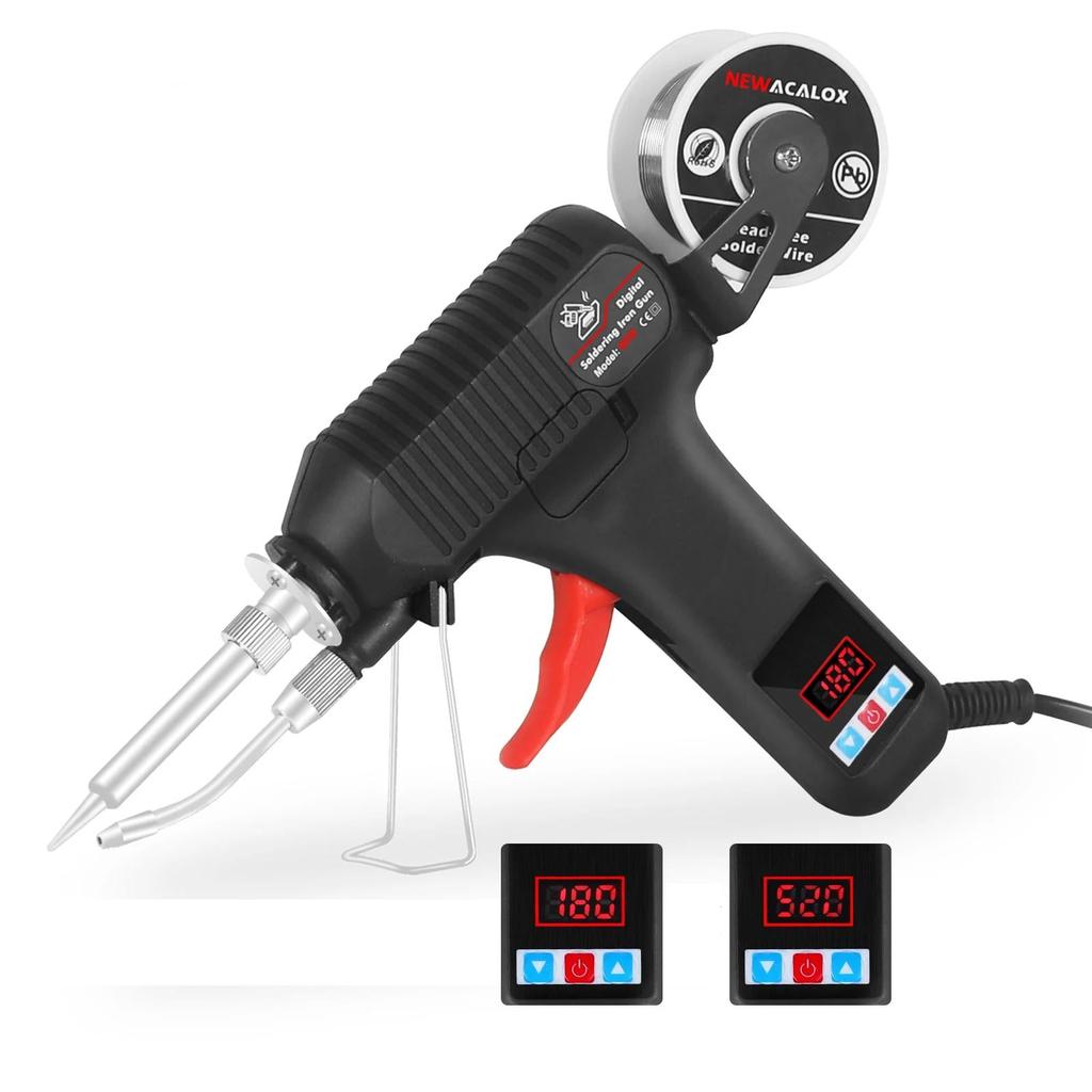 80W Digital Soldering Iron Gun with Auto Tin Feed by HitMyNeed