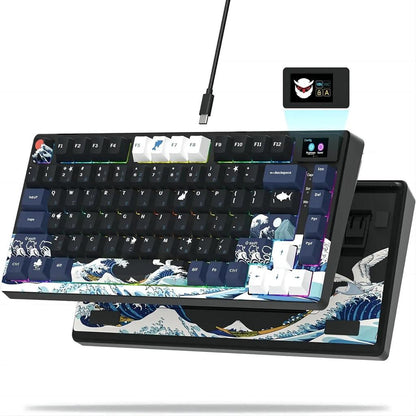 81-Key Mechanical Gaming Keyboard with OLED & RGB by HitMyNeed