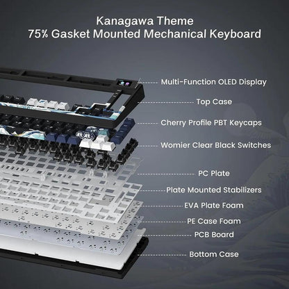 81-Key Mechanical Gaming Keyboard with OLED & RGB by HitMyNeed