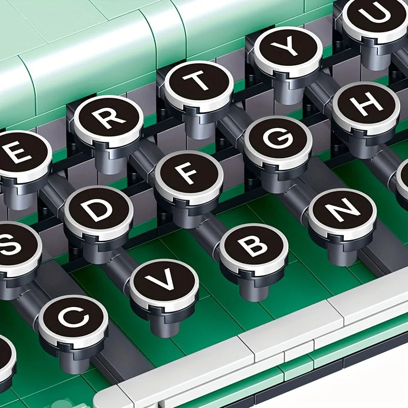 820PCS Retro Typewriter Micro Building Block Set by HitMyNeed