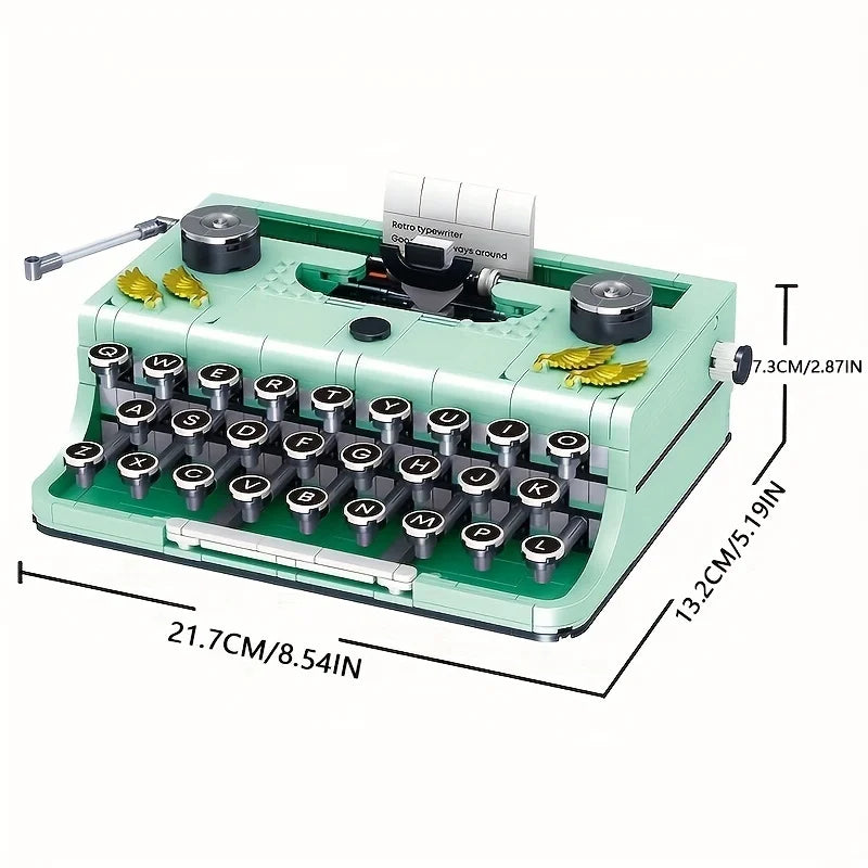 820PCS Retro Typewriter Micro Building Block Set by HitMyNeed